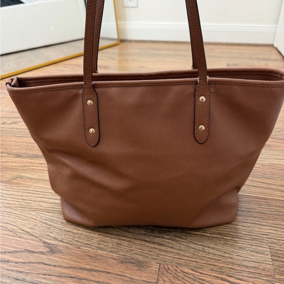 Coach Chestnut Leather Tote Bag - Picture 3 of 7